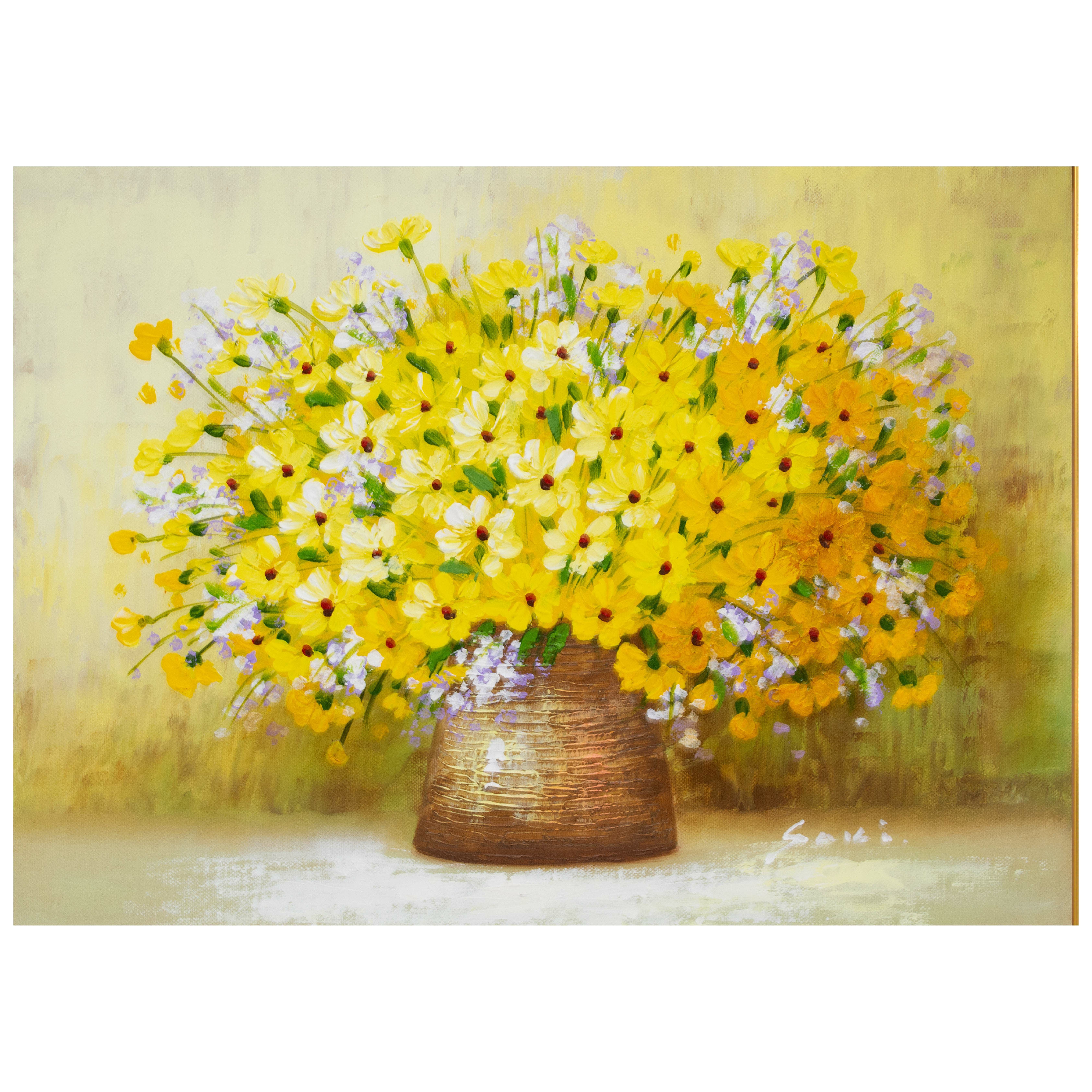木村咲「黄色い小花」F6 油彩画｜油絵・写真・賞状など額縁の通販
