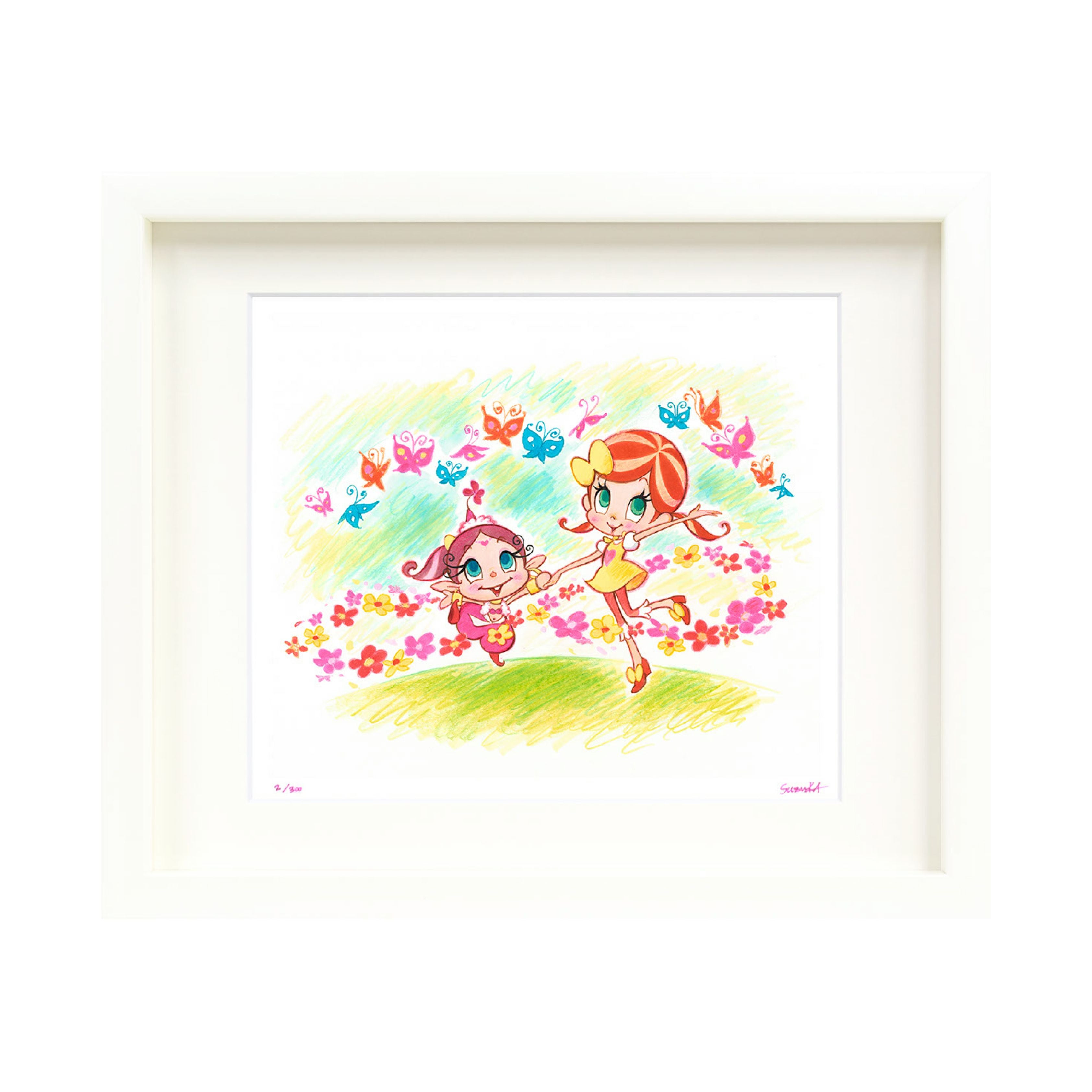 吉田すずか「アクビとるるのチョウダンス」455×380mm｜油絵・写真